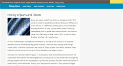 Desktop Screenshot of historyofjeans.com