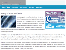 Tablet Screenshot of historyofjeans.com